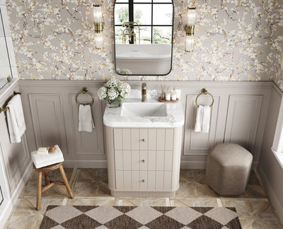 Houston 30 in. W x 22 in. D Free Standing Curved Edge Single Sink Bathroom Vanity - Willow Bath and Vanity