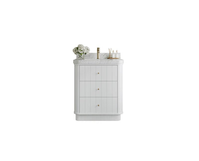 Houston 30 in. W x 22 in. D Free Standing Curved Edge Single Sink Bathroom Vanity - Willow Bath and Vanity