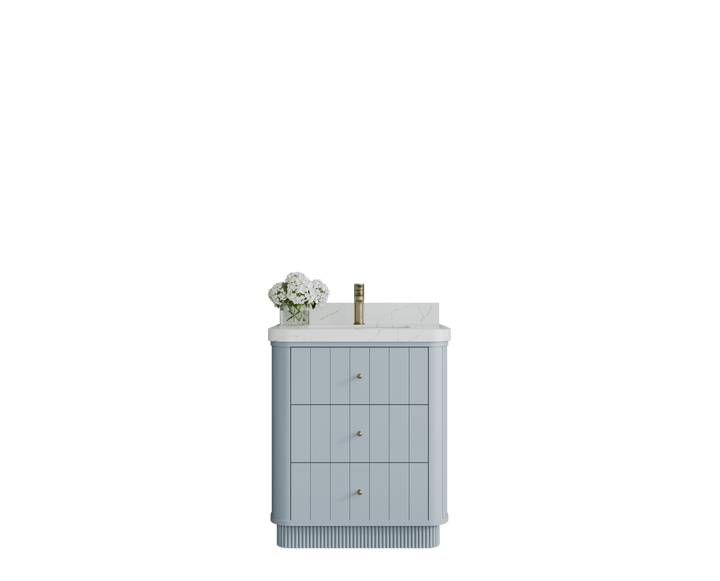 Houston 30 in. W x 22 in. D Free Standing Curved Edge Single Sink Bathroom Vanity - photo 1