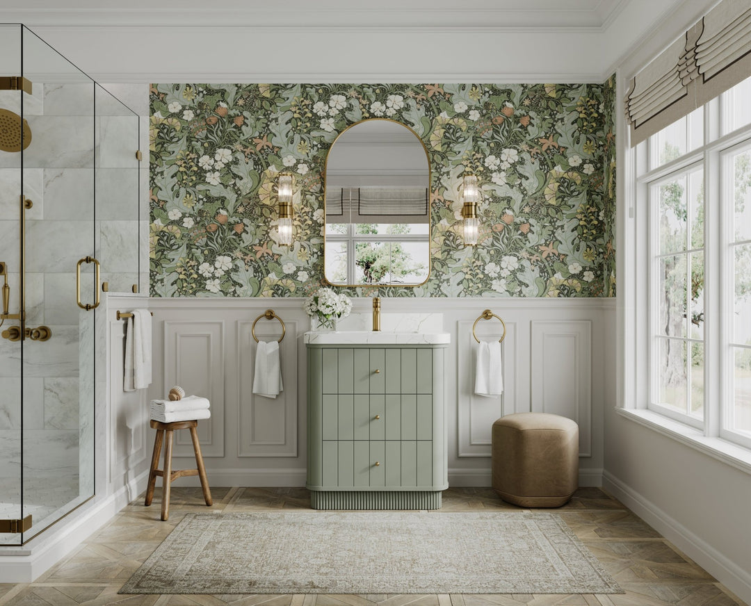 Houston 30 in. W x 22 in. D Free Standing Curved Edge Single Sink Bathroom Vanity - Willow Bath and Vanity