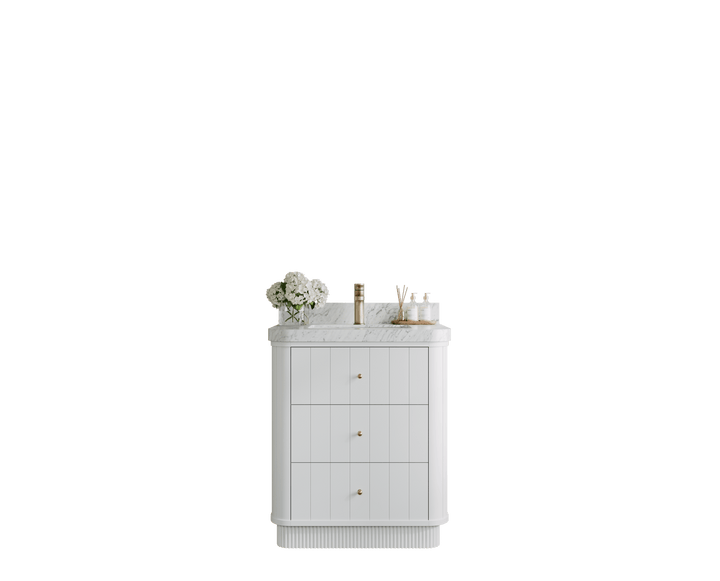 Houston 30 in. W x 22 in. D Free Standing Curved Edge Single Sink Bathroom Vanity - photo 1