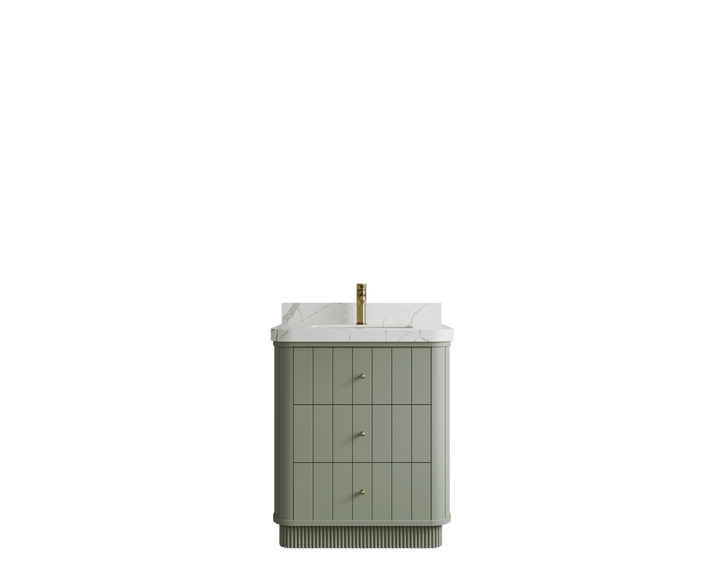 Houston 30 in. W x 22 in. D Free Standing Curved Edge Single Sink Bathroom Vanity - photo 1