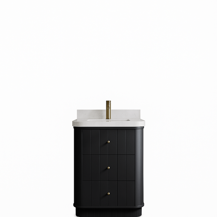 Houston 30 in. W x 22 in. D Free Standing Curved Edge Single Sink Bathroom Vanity - photo 1