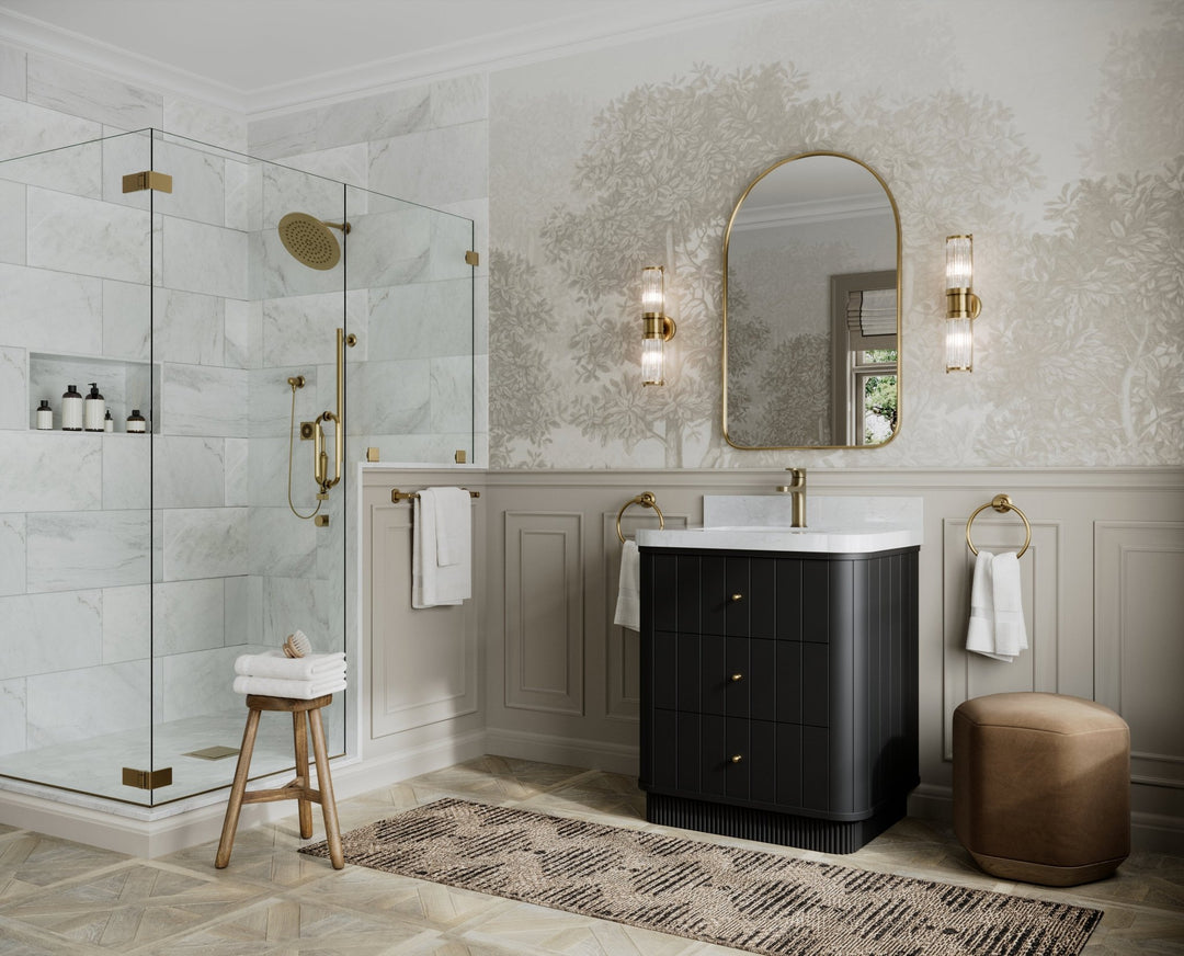Houston 30 in. W x 22 in. D Free Standing Curved Edge Single Sink Bathroom Vanity - Willow Bath and Vanity
