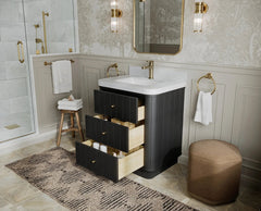 Houston 30 in. W x 22 in. D Free Standing Curved Edge Single Sink Bathroom Vanity - photo 3
