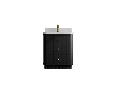 Houston 30 in. W x 22 in. D Free Standing Curved Edge Single Sink Bathroom Vanity - Willow Bath and Vanity