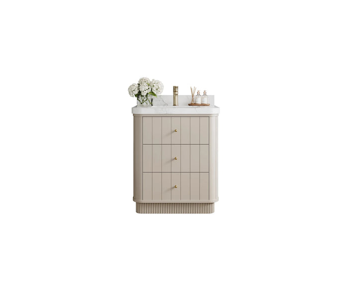 Houston 30 in. W x 22 in. D Free Standing Curved Edge Single Sink Bathroom Vanity - photo 1
