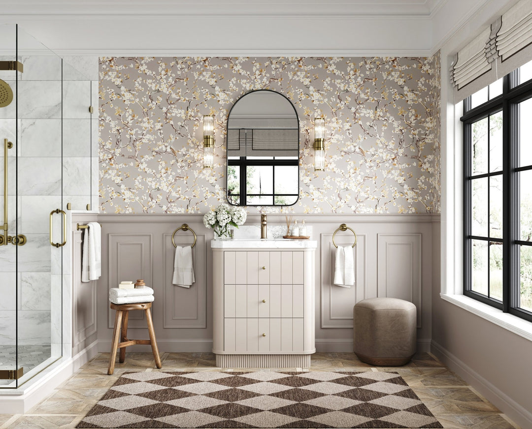 Houston 30 in. W x 22 in. D Free Standing Curved Edge Single Sink Bathroom Vanity - Willow Bath and Vanity