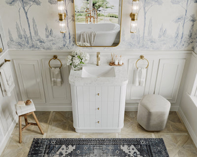 Houston 30 in. W x 22 in. D Free Standing Curved Edge Single Sink Bathroom Vanity - Willow Bath and Vanity