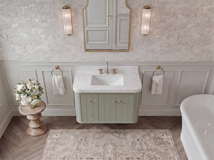 Houston 36 in. W x 22 in. D Floating Bathroom Vanity in Center Sink - photo 6