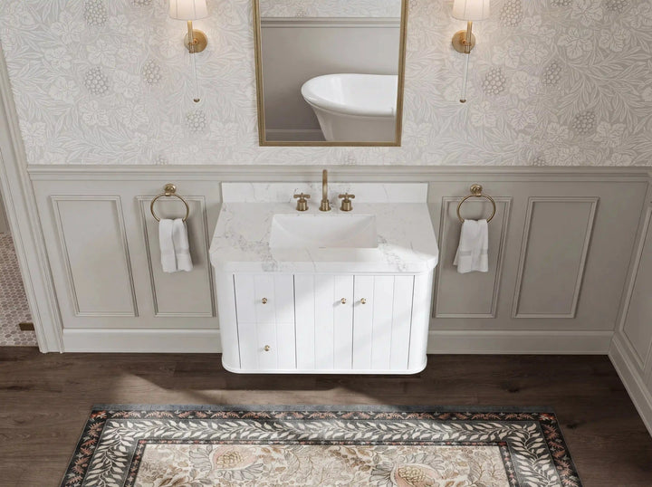Houston 36 in. W x 22 in. D Floating Bathroom Vanity in Center Sink - photo 8