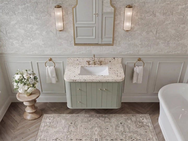 Houston 36 in. W x 22 in. D Floating Bathroom Vanity in Center Sink - photo 11