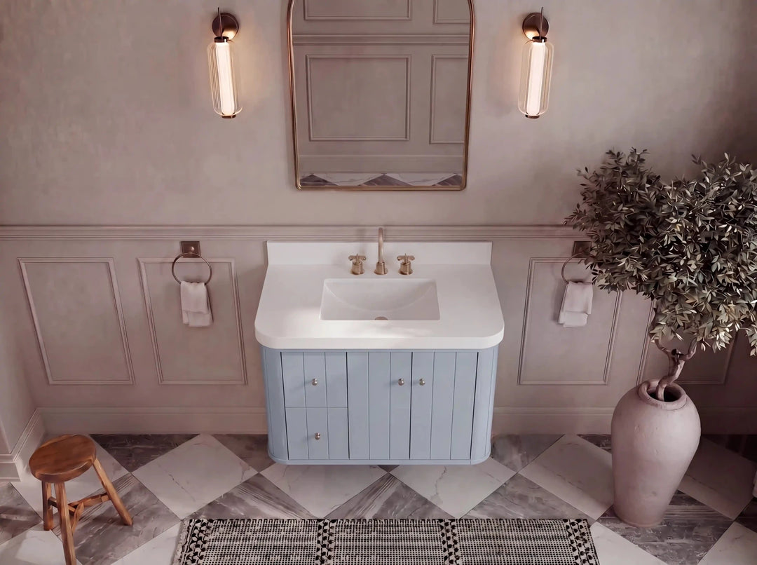 Houston 36 in. W x 22 in. D Floating Bathroom Vanity in Center Sink | 
              
                Blue Heather
                
                  
             - HOU_FLT_BLU_CA_LZ_36CR - photo №9