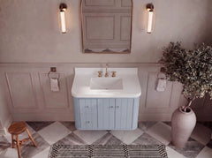 Houston 36 in. W x 22 in. D Floating Bathroom Vanity in Center Sink - photo 9
