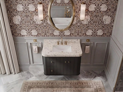 Houston 36 in. W x 22 in. D Floating Bathroom Vanity in Center Sink - Willow Bath and Vanity