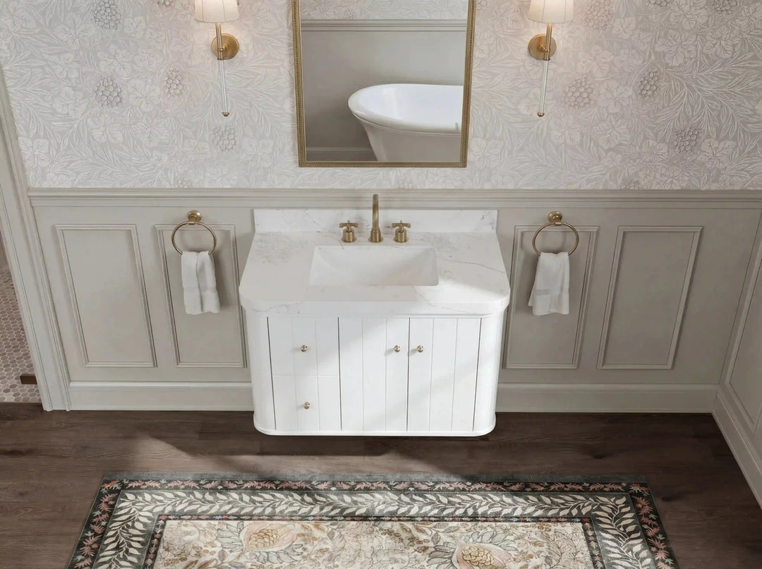Houston 36 in. W x 22 in. D Floating Bathroom Vanity in Center Sink | 
              
                White
                
                  
             - HOU_FLT_WH_CA_LZ_36CR - photo №10