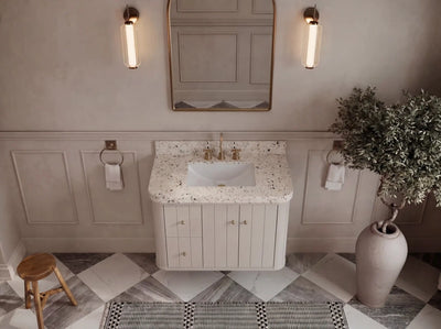 Houston 36 in. W x 22 in. D Floating Bathroom Vanity in Center Sink - Willow Bath and Vanity