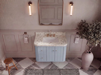 Houston 36 in. W x 22 in. D Floating Bathroom Vanity in Center Sink - Willow Bath and Vanity