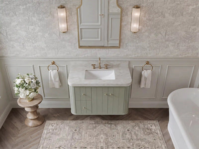 Houston 36 in. W x 22 in. D Floating Bathroom Vanity in Center Sink - Willow Bath and Vanity