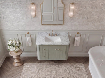 Houston 36 in. W x 22 in. D Floating Bathroom Vanity in Center Sink - Willow Bath and Vanity