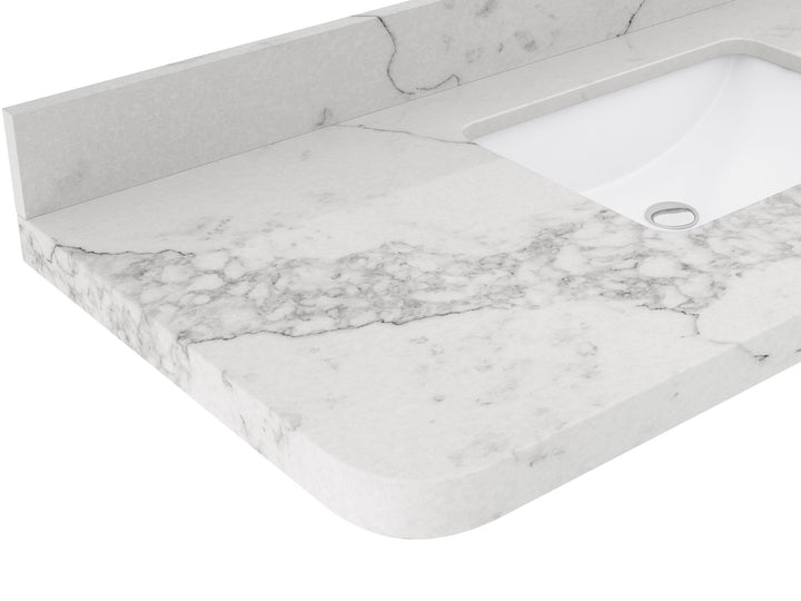 Houston 36 in. W x 22 in. D Free Standing Curved Edge Center Sink Bathroom Vanity - photo 3