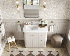 Houston 36 in. W x 22 in. D Free Standing Curved Edge Left Offset Sink Bathroom Vanity - photo 13