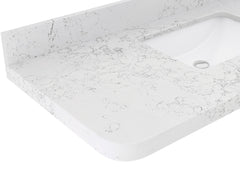 Houston 36 in. W x 22 in. D Free Standing Curved Edge Left Offset Sink Bathroom Vanity - photo 16