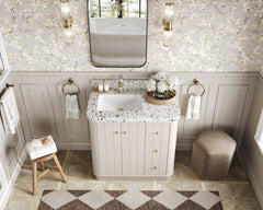 Houston 36 in. W x 22 in. D Free Standing Curved Edge Left Offset Sink Bathroom Vanity - photo 18