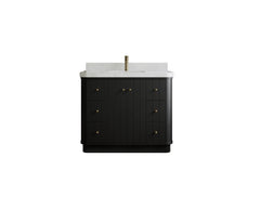Houston 42 in. W x 22 in. D Free Standing Curved Edge Single Sink Bathroom Vanity - photo 1