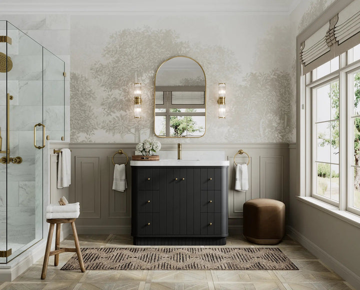 Houston 42 in. W x 22 in. D Free Standing Curved Edge Single Sink Bathroom Vanity - photo 5