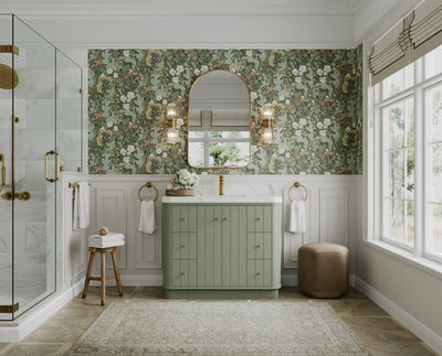 Houston 42 in. W x 22 in. D Free Standing Curved Edge Single Sink Bathroom Vanity - Willow Bath and Vanity