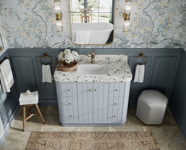Houston 42 in. W x 22 in. D Free Standing Curved Edge Single Sink Bathroom Vanity - photo 15