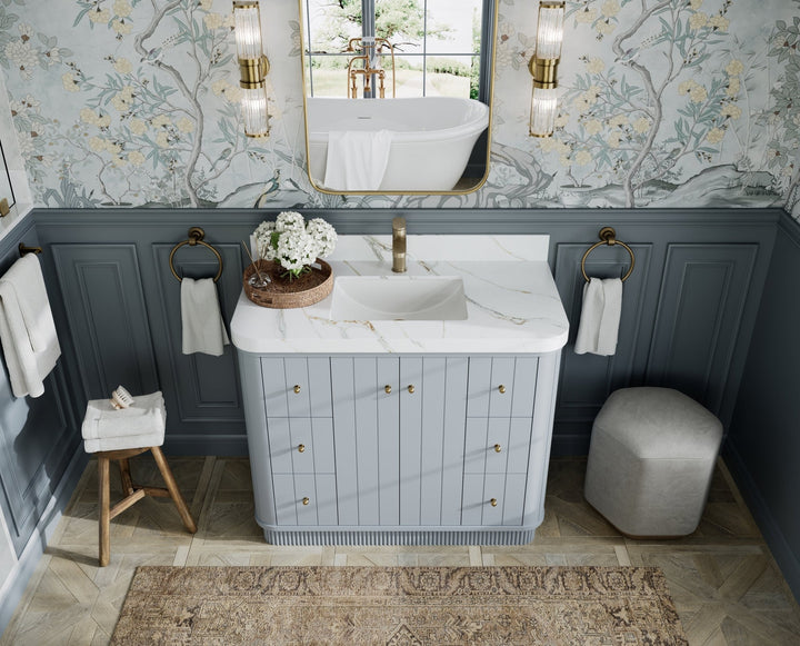 Houston 42 in. W x 22 in. D Free Standing Curved Edge Single Sink Bathroom Vanity - photo 13