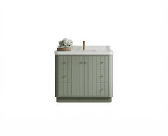 Houston 42 in. W x 22 in. D Free Standing Curved Edge Single Sink Bathroom Vanity - photo 1