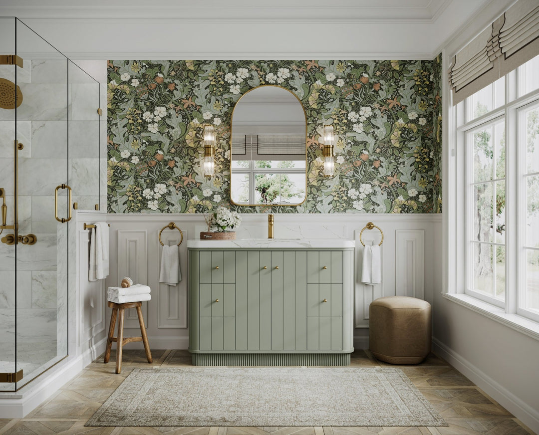 Houston 48 in. W x 22 in. D Free Standing Curved Edge Single Sink Bathroom Vanity - Willow Bath and Vanity