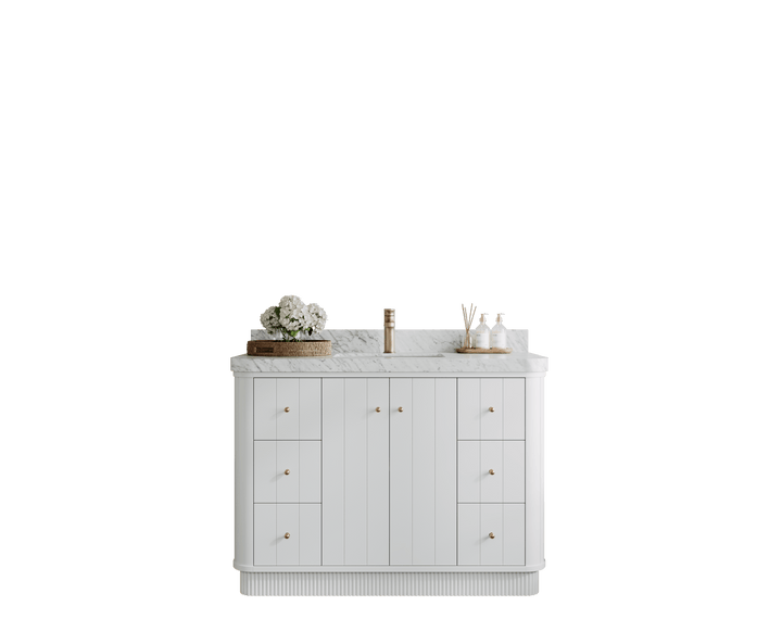 Houston 48 in. W x 22 in. D Free Standing Curved Edge Single Sink Bathroom Vanity - photo 1