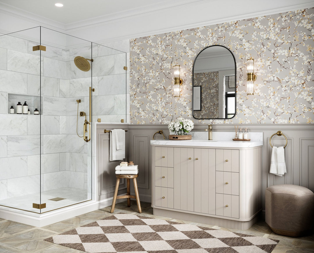 Houston 48 in. W x 22 in. D Free Standing Curved Edge Single Sink Bathroom Vanity - Willow Bath and Vanity