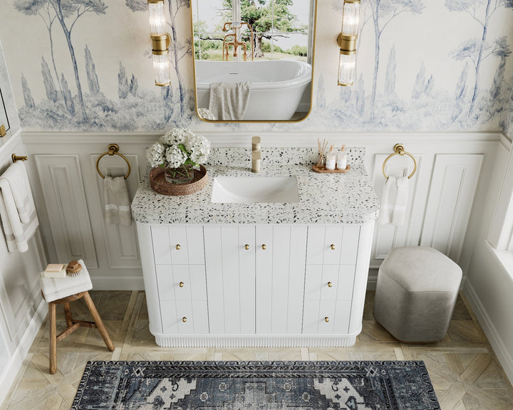 Houston 48 in. W x 22 in. D Free Standing Curved Edge Single Sink Bathroom Vanity - photo 16