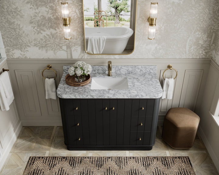 Houston 48 in. W x 22 in. D Free Standing Curved Edge Single Sink Bathroom Vanity - photo 13
