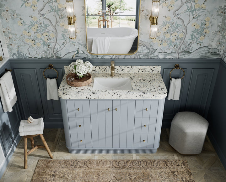 Houston 48 in. W x 22 in. D Free Standing Curved Edge Single Sink Bathroom Vanity - photo 16