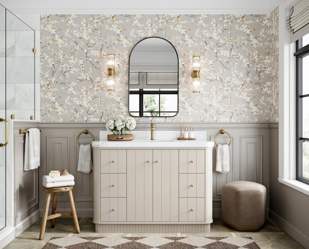 Houston 48 in. W x 22 in. D Free Standing Curved Edge Single Sink Bathroom Vanity - Willow Bath and Vanity