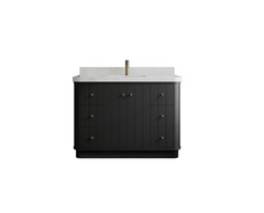 Houston 48 in. W x 22 in. D Free Standing Curved Edge Single Sink Bathroom Vanity - photo 1