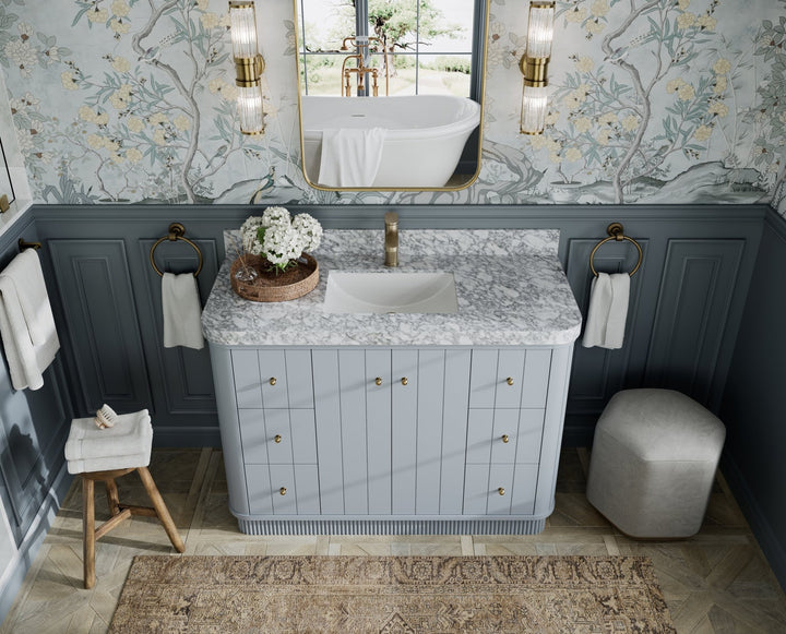 Houston 48 in. W x 22 in. D Free Standing Curved Edge Single Sink Bathroom Vanity - photo 9