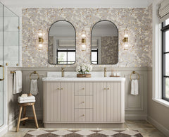 Houston 60 in. W x 22 in. D Free Standing Curved Edge Double Sink Bathroom Vanity - photo 4