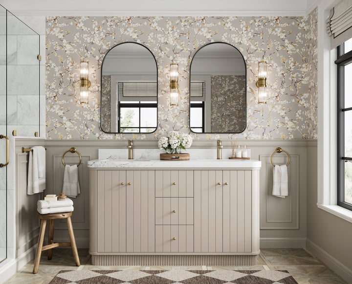 Houston 60 in. W x 22 in. D Free Standing Curved Edge Double Sink Bathroom Vanity - photo 4