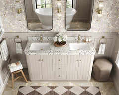Houston 60 in. W x 22 in. D Free Standing Curved Edge Double Sink Bathroom Vanity - photo 13