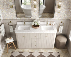 Houston 60 in. W x 22 in. D Free Standing Curved Edge Double Sink Bathroom Vanity - photo 14