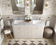 Houston 60 in. W x 22 in. D Free Standing Curved Edge Double Sink Bathroom Vanity - photo 12