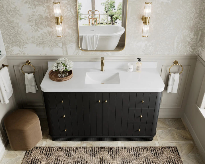 Houston 60 in. W x 22 in. D Free Standing Curved Edge Single Sink Bathroom Vanity - photo 14