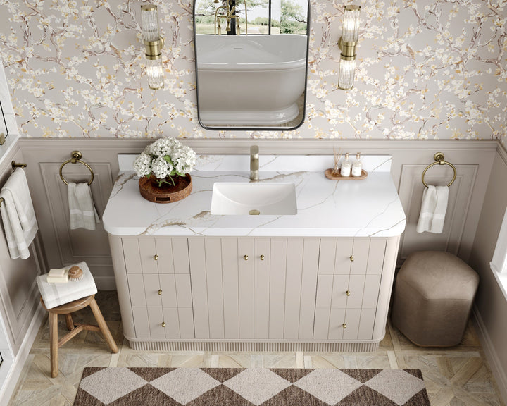 Houston 60 in. W x 22 in. D Free Standing Curved Edge Single Sink Bathroom Vanity - photo 17